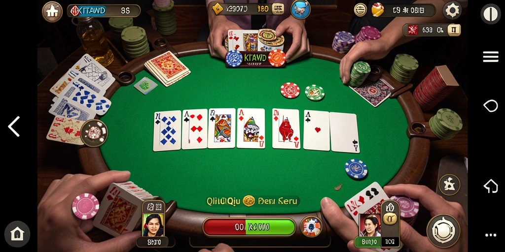 Screenshot utama KITAWD menampilkan keseruan bermain QiuQiu.