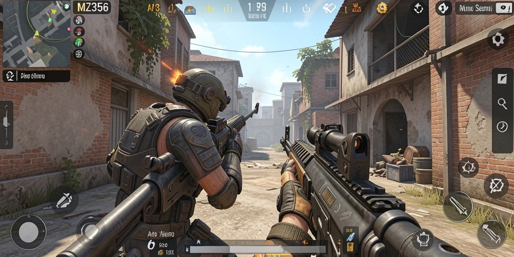 Tampilan gameplay MZ356 yang intens dan mendebarkan.
