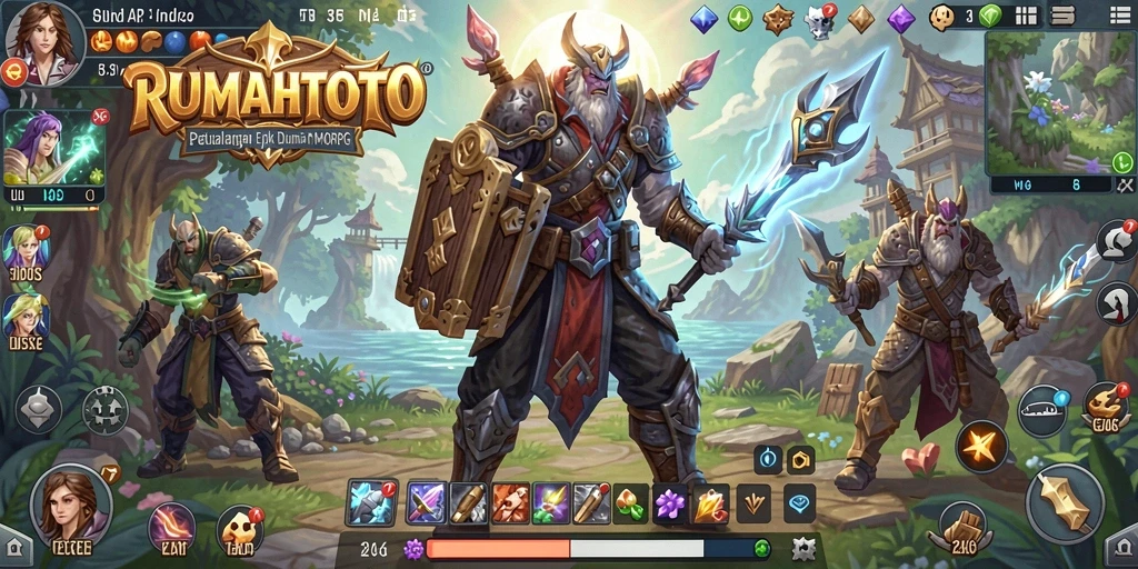 Tampilan gameplay RUMAHTOTO yang mendebarkan dan penuh aksi.
