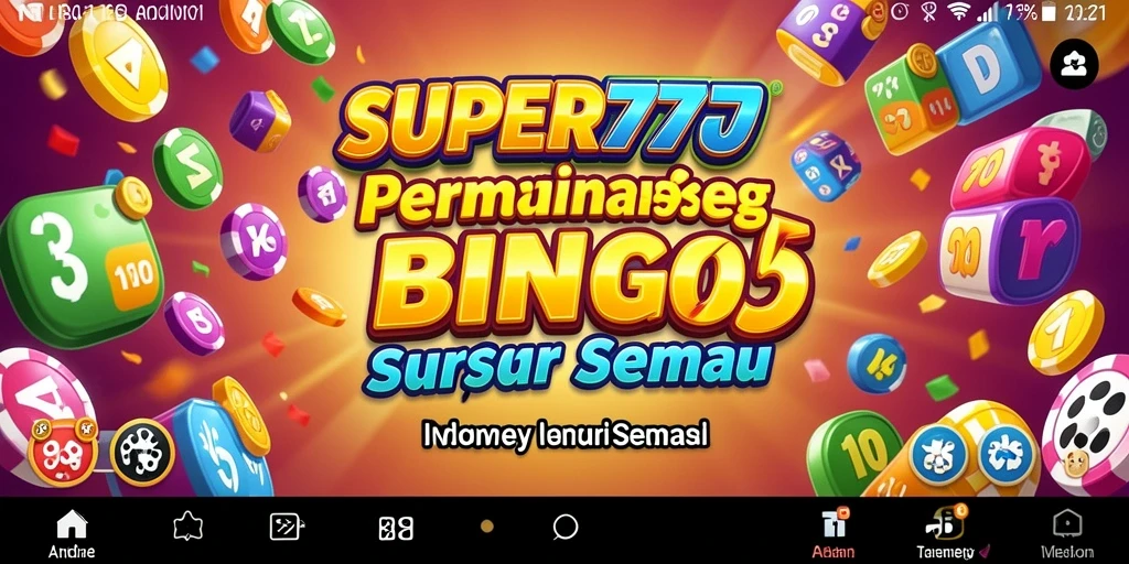Tampilan gameplay SUPER777 yang menarik dan penuh warna saat bermain Bingo.