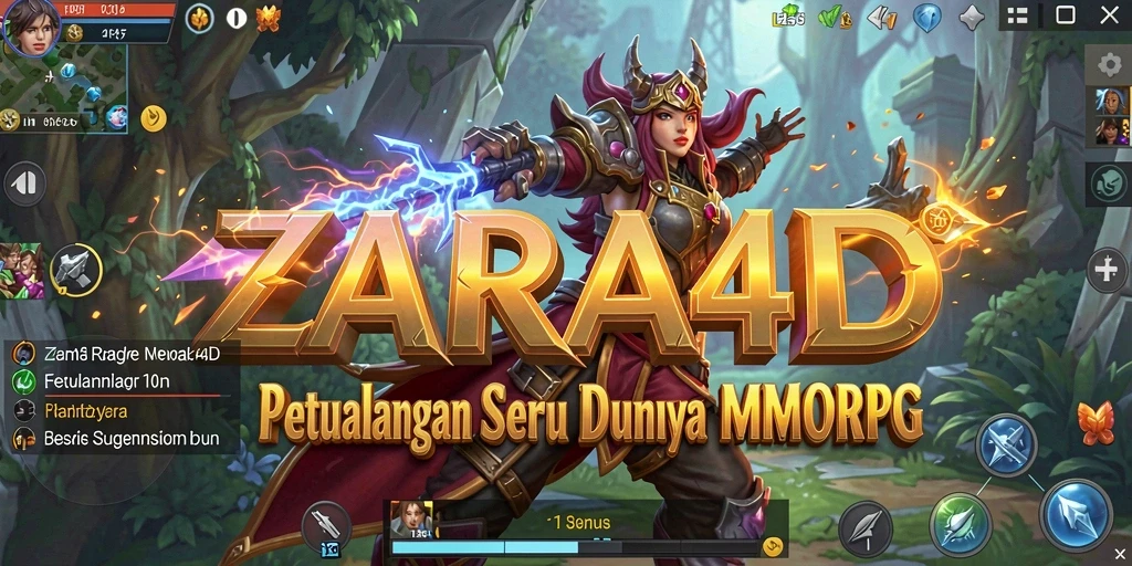 Gameplay ZARA4D yang menampilkan pertarungan epik di dunia MMORPG.